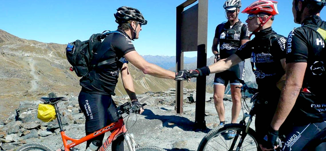 Mountainbiken in de Alpen